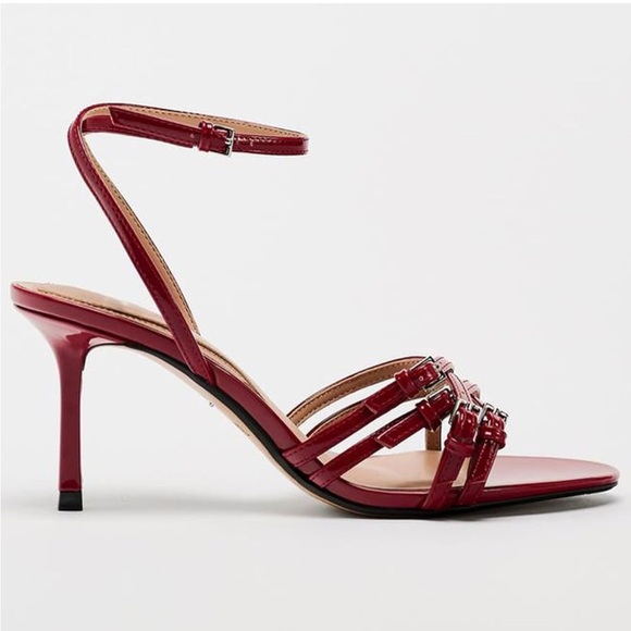 ZARA HIGH HEELED STRAP SANDALS - Picture 1 of 7